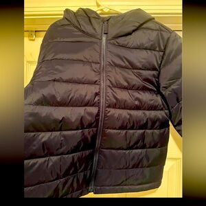 NWT Jcrew factory crewcuts packable puffer jacket navy blue long sleeve